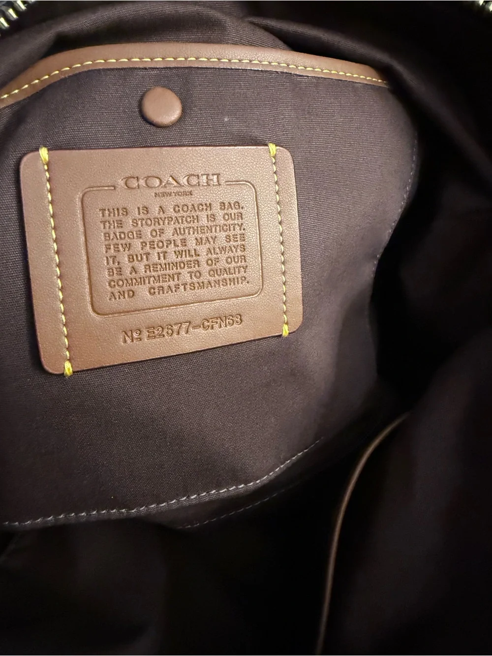 Authentic Coach Dark Chocolate Brown Suede Rhyder 38 Satchel